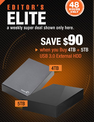 EDITOR’S ELITE. a weekly super deal shown only here.