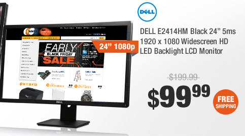 DELL E2414HM Black 24 5ms 1920 x 1080 Widescreen HD LED Backlight LCD Monitor