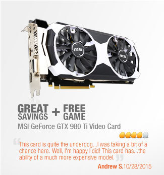 Great Savings + FREE game. MSI GeForce GTX 980 Ti Video Card