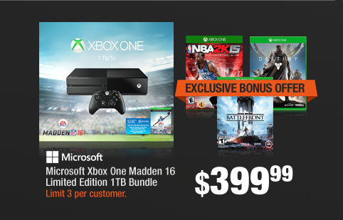 Microsoft Xbox One Madden 16 Limited Edition 1TB Bundle
