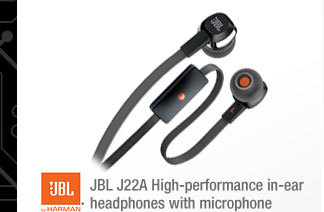JBL J22A High-performance in-ear headphones with microphone