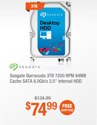 Seagate Barracuda 3TB 7200 RPM 64MB Cache SATA 6.0Gb/s 3.5" Internal HDD