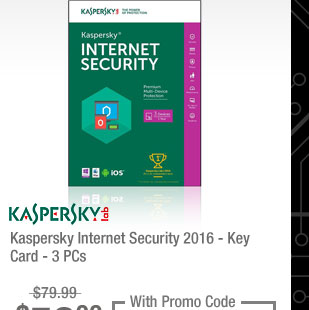 Kaspersky Internet Security 2016 - Key Card - 3 PCs