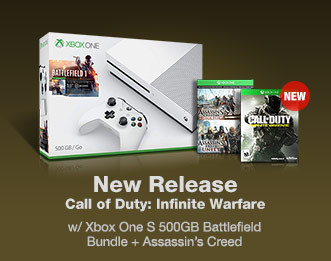 Xbox One S 500GB Console - Battlefield Bundle + Call of Duty: Infinite Warfare + Assassin's Creed