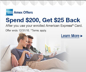 Amex Offers - Spend $200, Get $25 Back