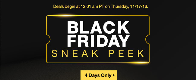 BLACK FRIDAY SNEAK PEEK