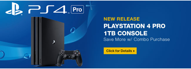 New Release - Playstation 4 Pro 1TB Console