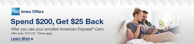 Amex Offers - Spend $200, Get $25 Back