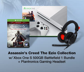 Assassin’s Creed The Ezio Collection w/ Xbox One S 500GB Battlefield 1 Bundle + Plantronics Gaming Headset