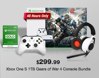 $299.99 Xbox One S 1TB Gears of War 4 Console Bundle