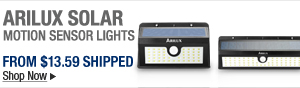 Newegg Flash - Arilux Solar Motion Sensor Lights