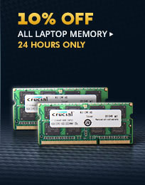 10% OFF ALL LAPTOP MEMORY*