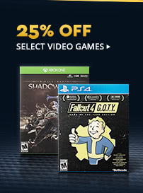 25% OFF SELECT VIDEO GAMES*