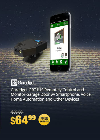 Garadget GRT1US Remotely Control and Monitor Garage Door w/ Smartphone, Voice, Home Automation and Other Devices
