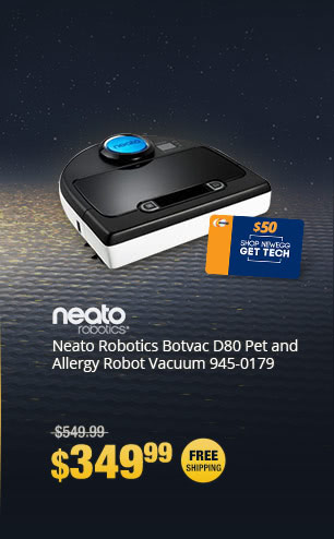 Neato Robotics Botvac D80 Pet and Allergy Robot Vacuum 945-0179