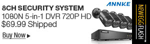 Newegg Flash – ANNKE 8CH Security System 1080N 5-in-1 DVR 720P HD