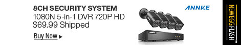 Newegg Flash  ANNKE 8CH Security System 1080N 5-in-1 DVR 720P HD