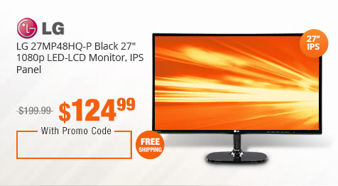 LG 27MP48HQ-P Black 27" 1080p LED-LCD Monitor, IPS Panel