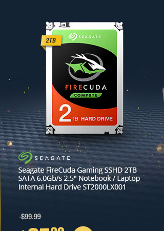 Seagate FireCuda Gaming SSHD 2TB SATA 6.0Gb/s 2.5" Notebook / Laptop Internal Hard Drive ST2000LX001