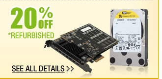 72 HOURS ONLY! 20% OFF SELECT REFURBISHED COMPONENTS!*