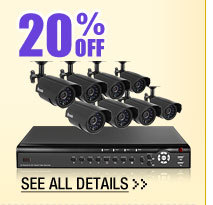 20% OFF SELECT SURVEILLANCE EQUIPMENT & ACCESSORIES!*