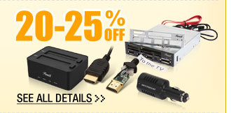 20-25% OFF SELECT CABLES & ACCESSORIES!*