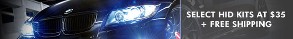 SELECT HID KITS AT $35 + FREE SHIPPING.