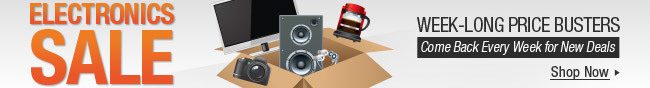 Electronics Sale. Week-long Price Busters. Come Back Every Week For New Deals.