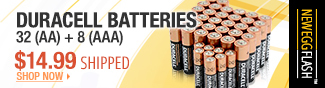 Newegg Flash - Duracell Batteries 32(AA) + 8 (AAA)