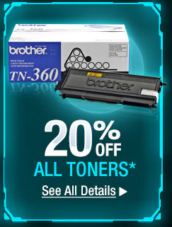 20% OFF ALL TONERS*