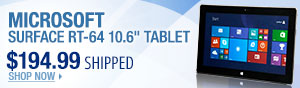 Newegg Flash - Microsoft Surface RT-64 10.6 inch Tablet. 