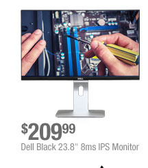 Dell Black 23.8" 8ms IPS Panel