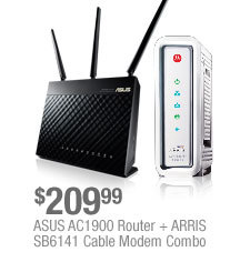 ASUS AC1900 Router + ARRIS SB6141 Cable Modem Combo