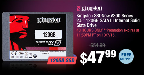 Kingston SSDNow V300 Series 2.5" 120GB SATA III Internal Solid State Drive