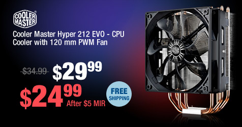 Cooler Master Hyper 212 EVO - CPU Cooler with 120 mm PWM Fan