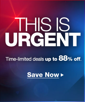 THIS ISURGENT
Time-limited deals up to 88% off.