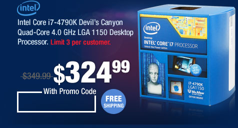 Intel Core i7-4790K Devil’s Canyon Quad-Core 4.0 GHz LGA 1150 Desktop Processor