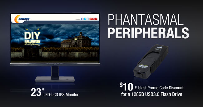 23" LED-LCD IPS Monitor;
$10 E-blast Promo Code Discount for a 128GB USB3.0 Flash Drive.