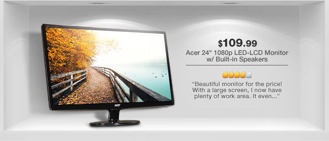 Acer 24" 1080p LED-LCD Monitor w/ Built-in Speakers