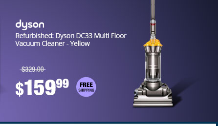 Refurbished: Dyson DC33 Multi Floor Vacuum Cleaner - Yellow 