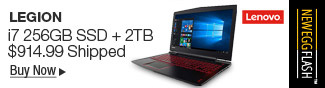 Newegg Flash - Lenovo Legion i7 256GB SSD + 2TB