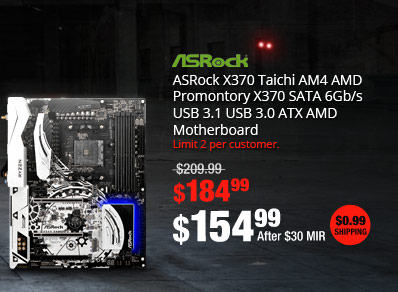 ASRock X370 Taichi AM4 AMD Promontory X370 SATA 6Gb/s USB 3.1 USB 3.0 ATX AMD Motherboard