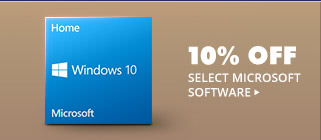 10% OFF SELECT MICROSOFT SOFTWARE*