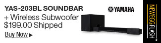 Newegg Flash - Yamaha YAS-203BL Soundbar + Wireless Subwoofer