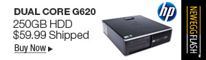 Newegg Flash - HP Dual Core G620 250GB HDD