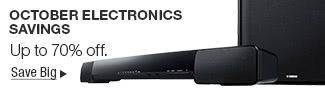 October Electronics Savings Up to 70% Off.