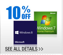 10% OFF ALL MICROSOFT WINDOWS OEM OPERATING SOFTWARE!*