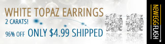 NF - White Topaz Earrings 2 Carats! 96% OFF ONLY $4.99 Shipped.