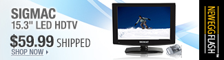 Newegg Flash - Sigmac 15.3" LED HDTV.