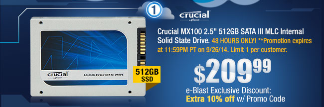 Crucial MX100 2.5" 512GB SATA III MLC Internal Solid State Drive